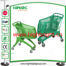 All Plastic Shopping Trolley Cart with Plastic Handle and Feet